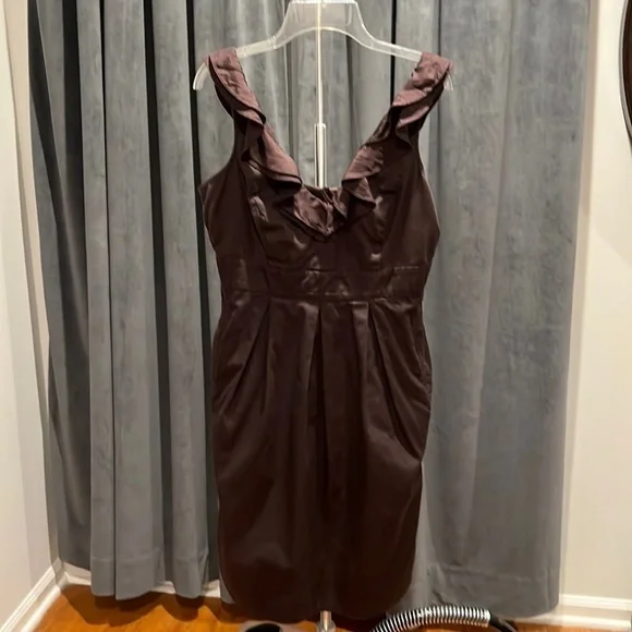 Moulinette Soeurs Brown dress with ruffles. - Picture 1 of 6
